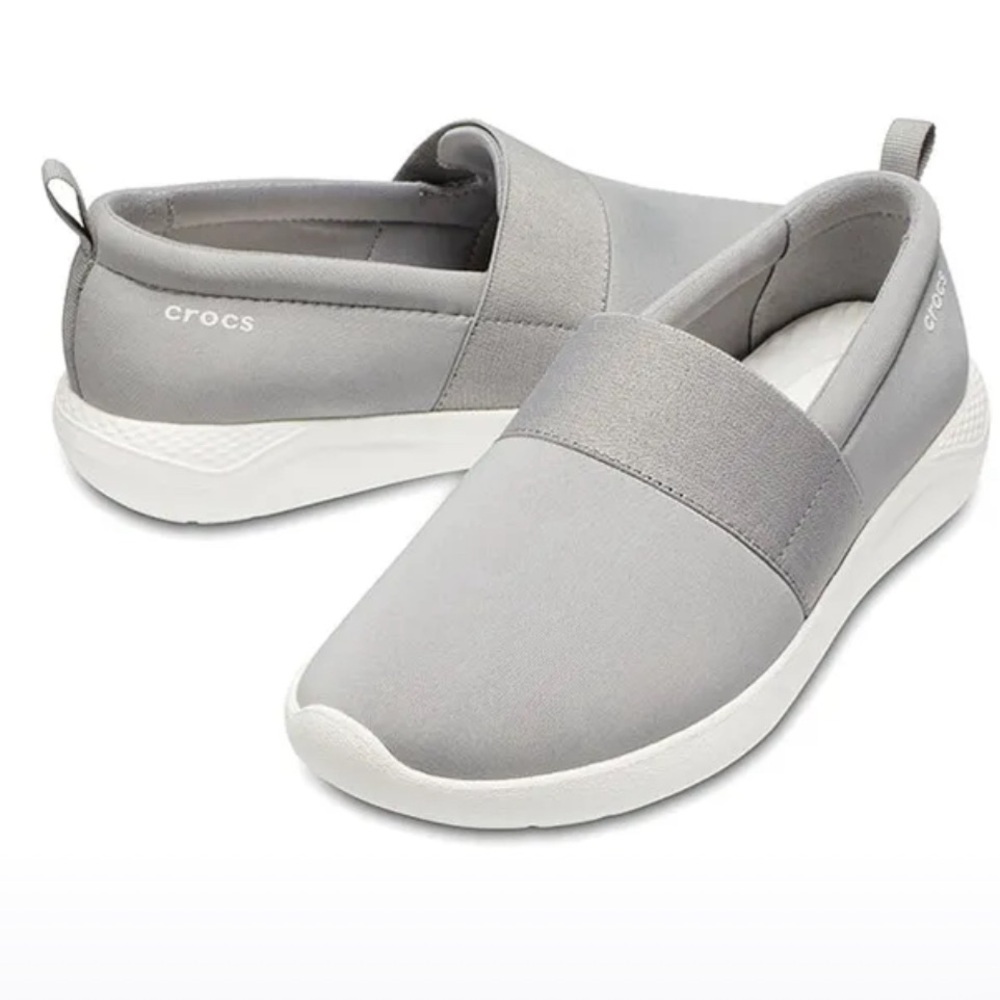 Crocs LiteRide Lifestyle Shoes Women's Low-Top Gray/White Size: Size W6